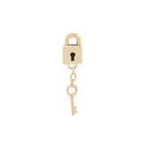Love Locked threadless end in 14K gold – padlock with tiny key