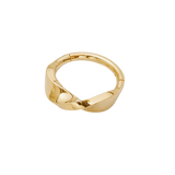London clicker ring with twisted design in 14K yellow gold