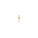 Long Dagger End - 18K Gold Threadless End - piercing - zone.com