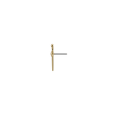 Long Dagger End - 18K Gold Threadless End - piercing - zone.com