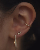 Lyra – CZ Trio – 14K Gold Threadless End