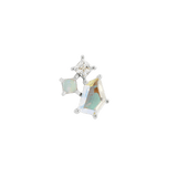 LYRA - MERCURY MIST TOPAZ + OPAL + CZ - THREADLESS END piercing-zone.com