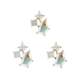 LYRA - MERCURY MIST TOPAZ + OPAL + CZ - THREADLESS END piercing-zone.com