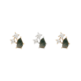 LYRA - MOSS AGATE + CZ - THREADLESS END piercing-zone.com