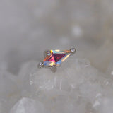 Mini Soho – Mercury Mist Topaz Kite – 14K Gold Threadless End