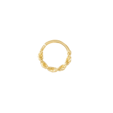 Rope Chain Continuous Ring – 14K Gold Seamless Hoop