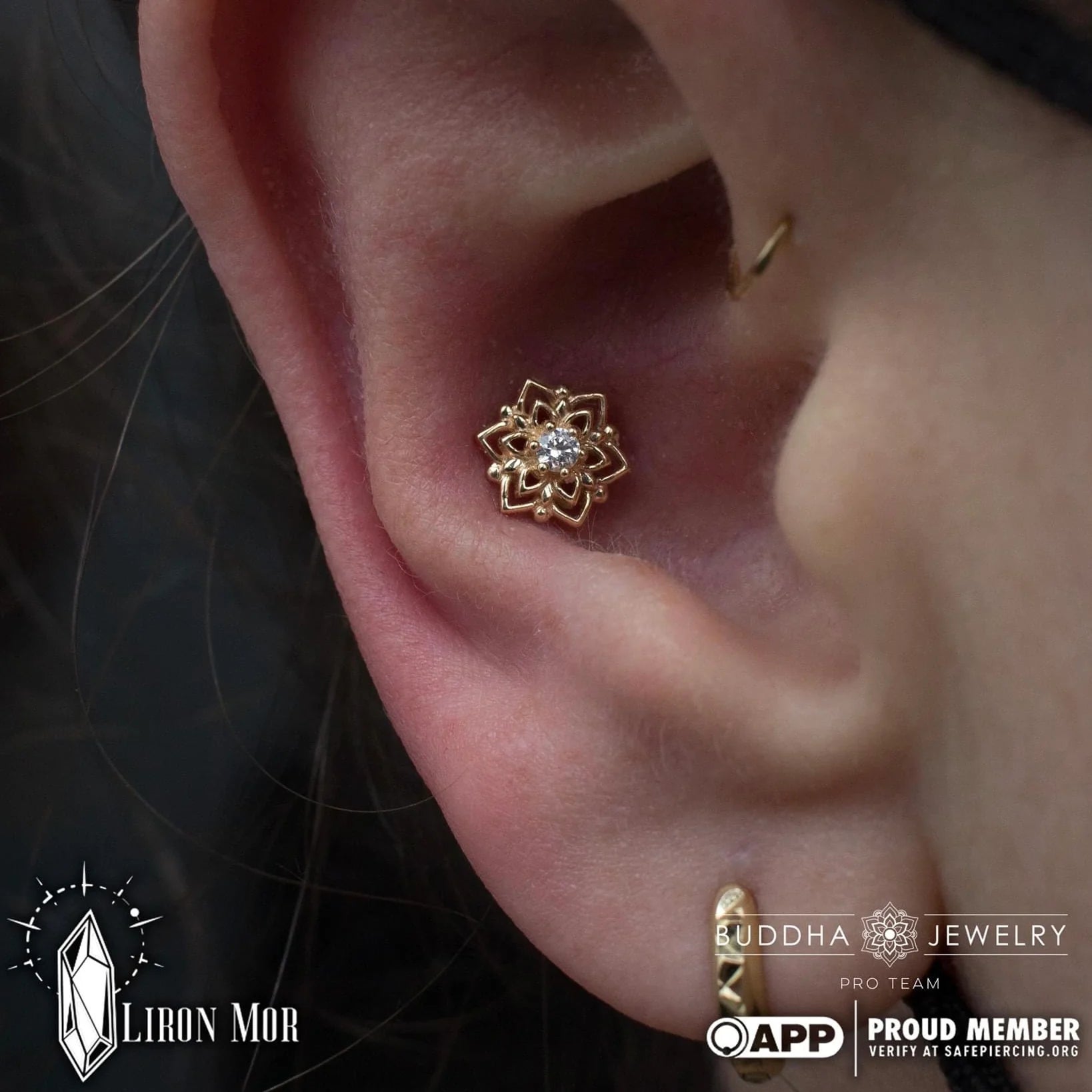 MANDALA CZ - CHARITY THREADLESS END piercing-zone.com
