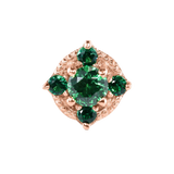 Mari – 14K/18K Gold Multi-Stone Threadless End