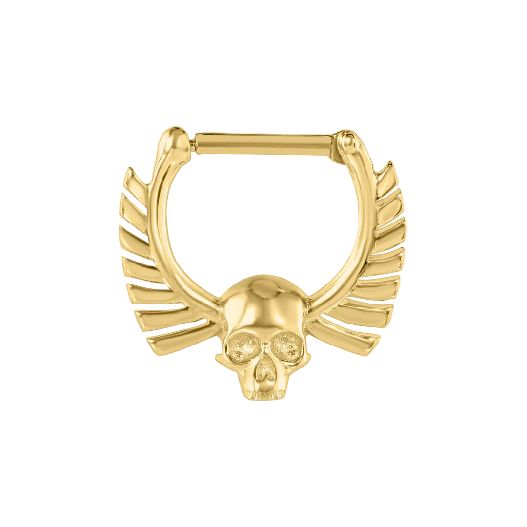 Memento Mori Straight Clicker – 14K Gold