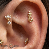 Mermaid – 14K Gold Threadless/Threaded End