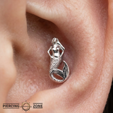 Mermaid – 14K Gold Threadless/Threaded End