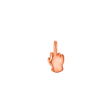 Close-up of Middle Finger Emoji End in Solid Gold