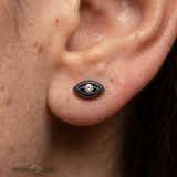 Milgrain Eye – 14K Gold Threadless/Threaded End
