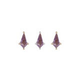 MINI SOHO - KITE CUT AMETHYST - THREADLESS END piercing-zone.com