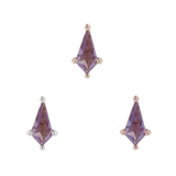 MINI SOHO - KITE CUT AMETHYST - THREADLESS END piercing-zone.com