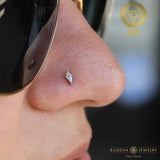 MINI SOHO - KITE CUT MERCURY MIST TOPAZ - THREADLESS END piercing-zone.com