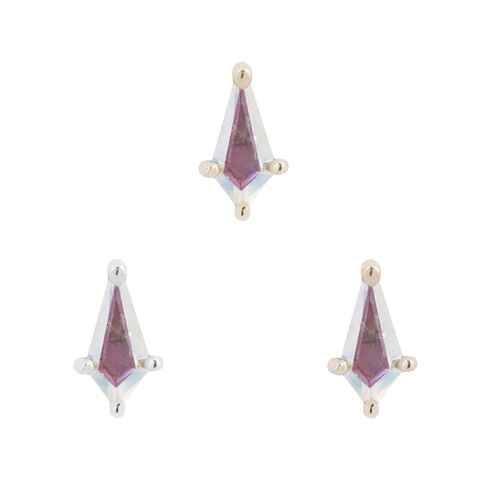 MINI SOHO - KITE CUT MERCURY MIST TOPAZ - THREADLESS END piercing-zone.com