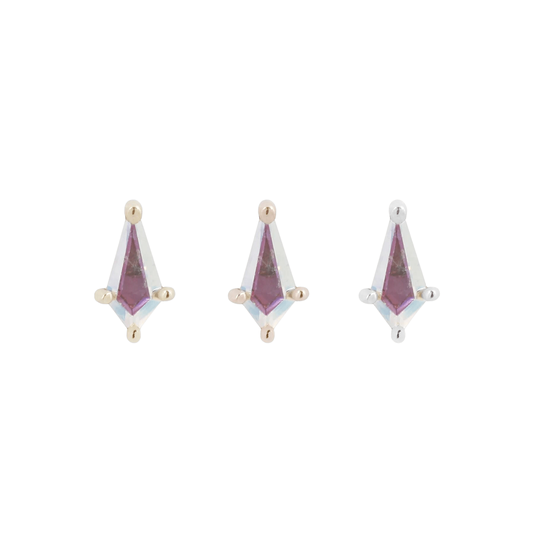 MINI SOHO - KITE CUT MERCURY MIST TOPAZ - THREADLESS END piercing-zone.com
