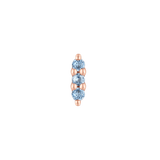 Mishka 3 London Blue Topaz Threadless End – 14K Gold Jewelry