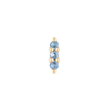 Mishka 3 London Blue Topaz Threadless End – 14K Gold Jewelry