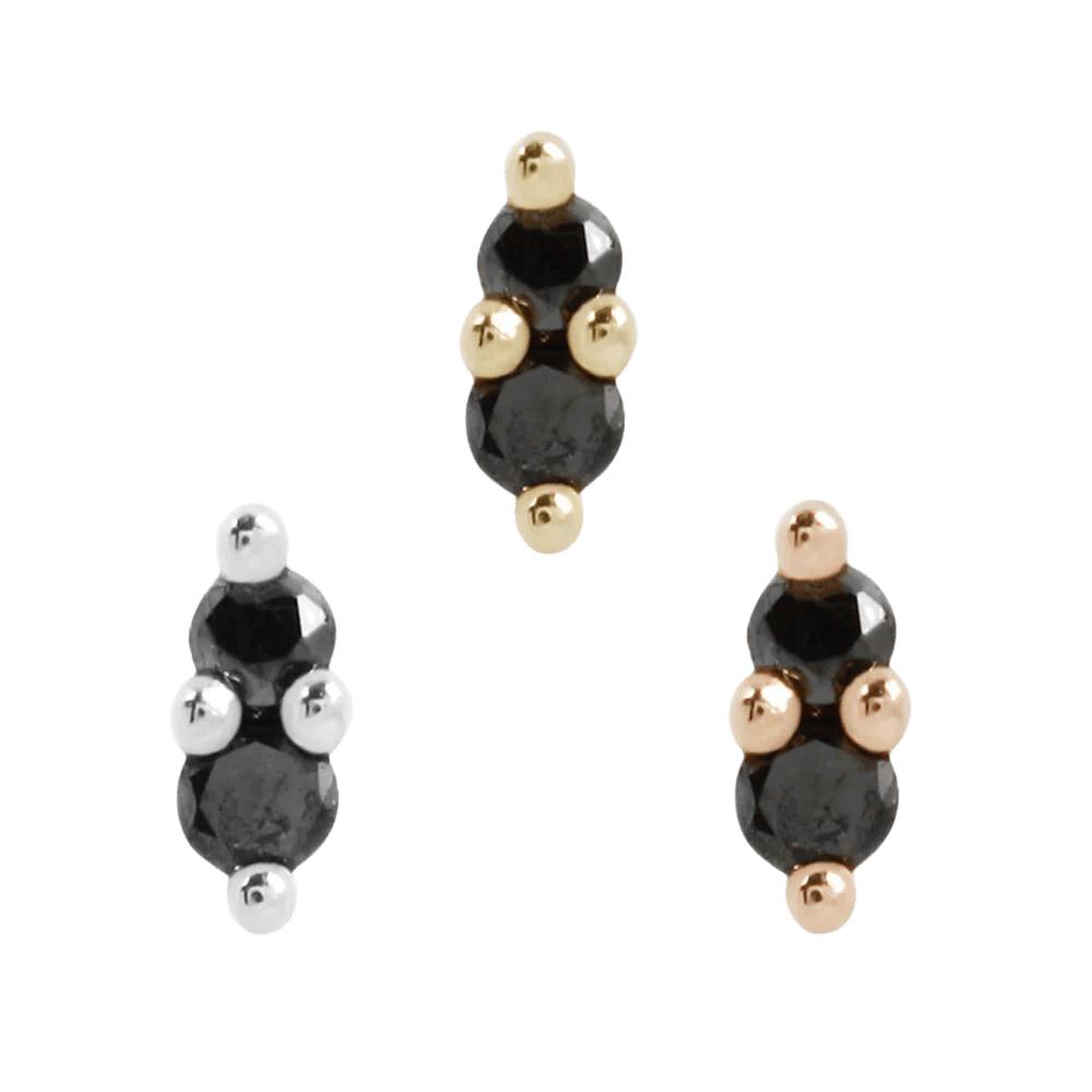 MISHKA PRONG 2 - BLACK DIAMOND - THREADLESS END piercing-zone.com