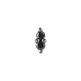 MISHKA PRONG 2 - BLACK DIAMOND + RHODIUM - THREADLESS END piercing-zone.com
