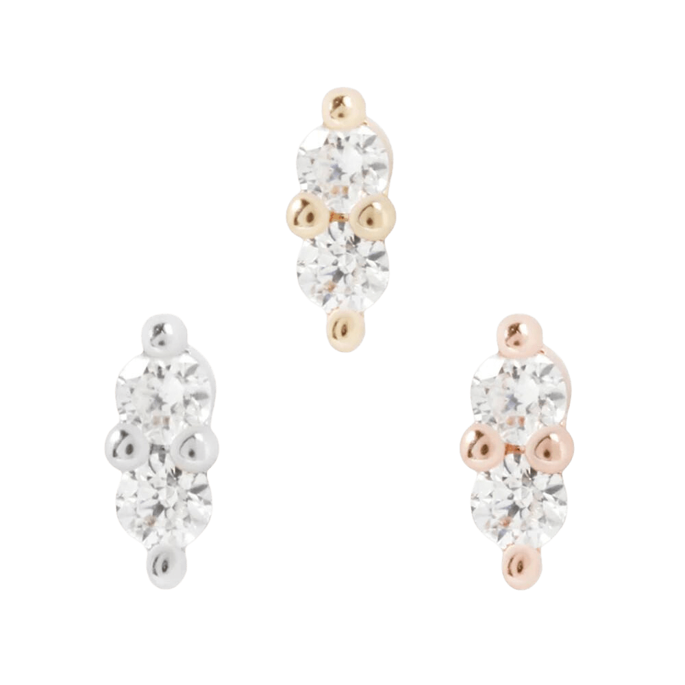 MISHKA PRONG 2 - CZ - THREADLESS END piercing-zone.com