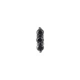 MISHKA PRONG 3 - BLACK DIAMOND + RHODIUM - THREADLESS END piercing-zone.com