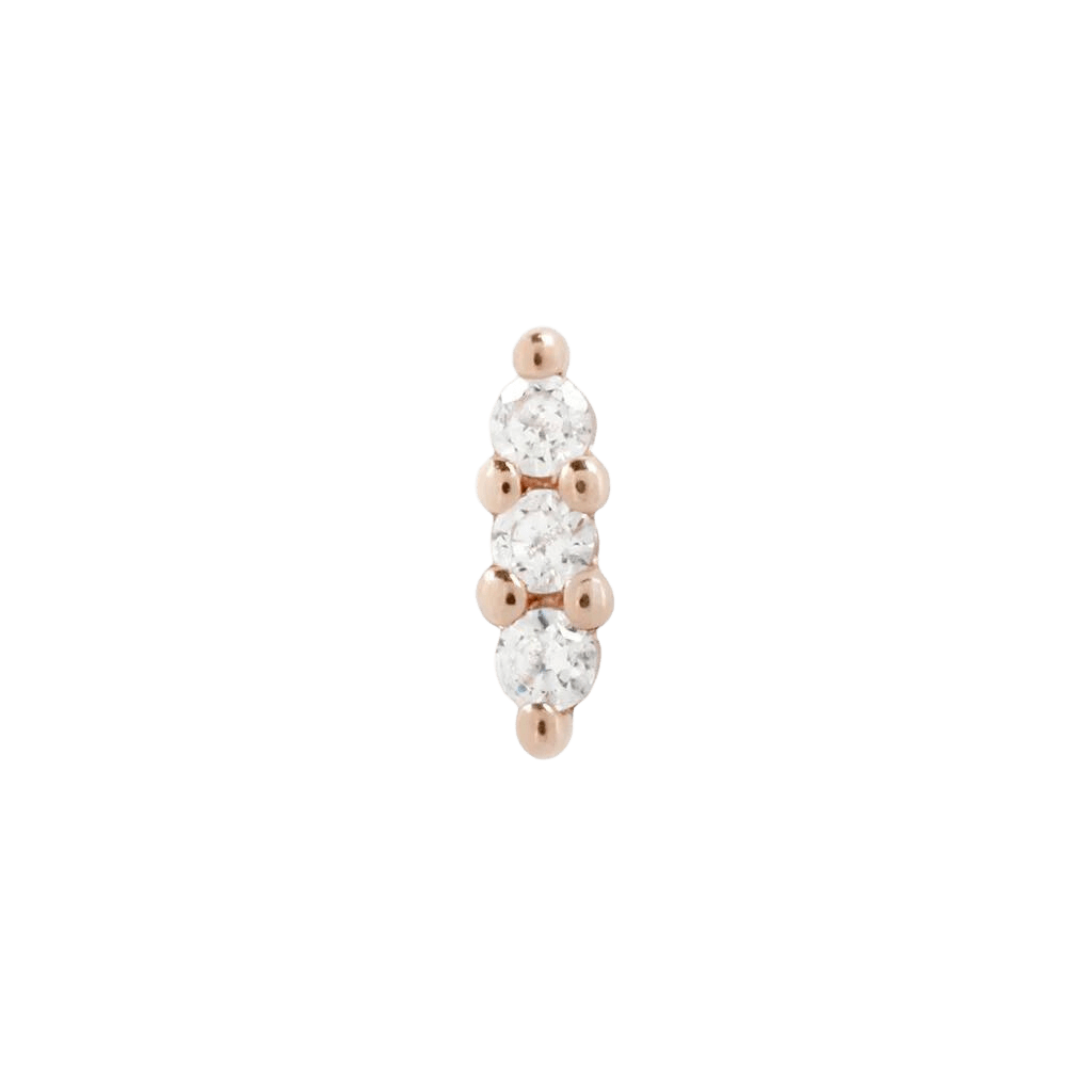 MISHKA PRONG 3 - CZ - THREADLESS END piercing-zone.com