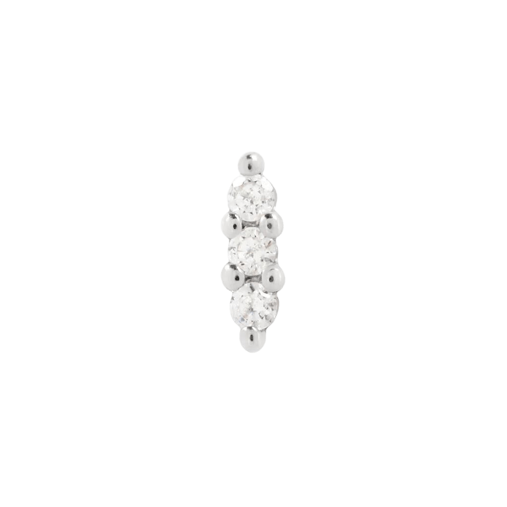 MISHKA PRONG 3 - CZ - THREADLESS END piercing-zone.com