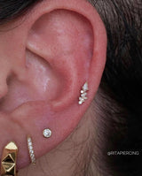 Mixt CZ Cluster End – Close-Up Detailing of Various Stone Cuts

