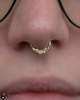 Model Wearing Effervescent Clicker in Daith Piercing