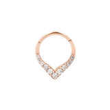 RISE + SHINE - CZ - SOLID 14KT GOLD CLICKER piercing-zone.com