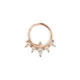 TAJA - CZ - SOLID 14KT GOLD CLICKER piercing-zone.com