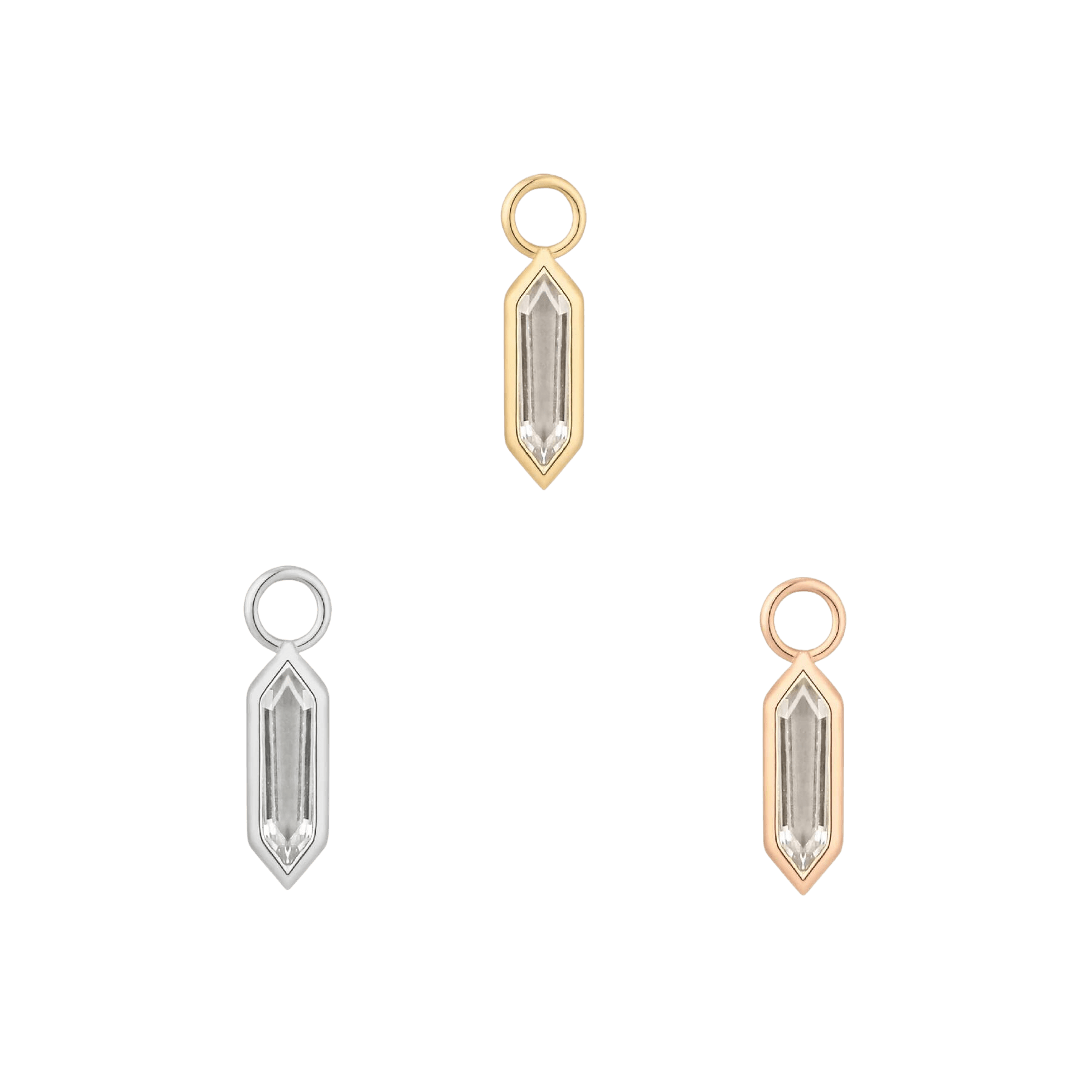 THEORY - CZ - GOLD CHARM piercing-zone.com