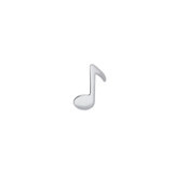 Musical Note 14K Gold Threadless End – Front View