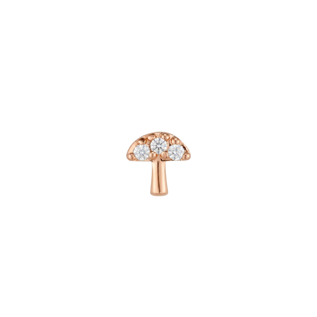 Mycenae - 18K Gold Gem Threadless/Threaded End - piercing - zone.com