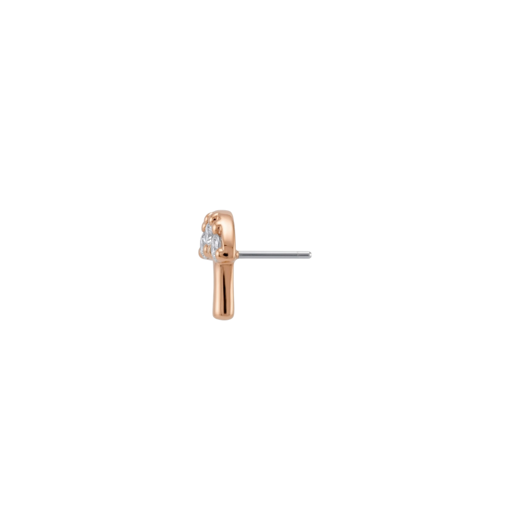 Mycenae - 18K Gold Gem Threadless/Threaded End - piercing - zone.com