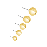 NorVoch Classic Ball threadless end set in yellow gold