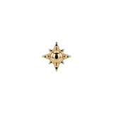 NorthStar Dome - 18K Gold Threadless End - piercing - zone.com