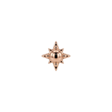 NorthStar Dome - 18K Gold Threadless End - piercing - zone.com