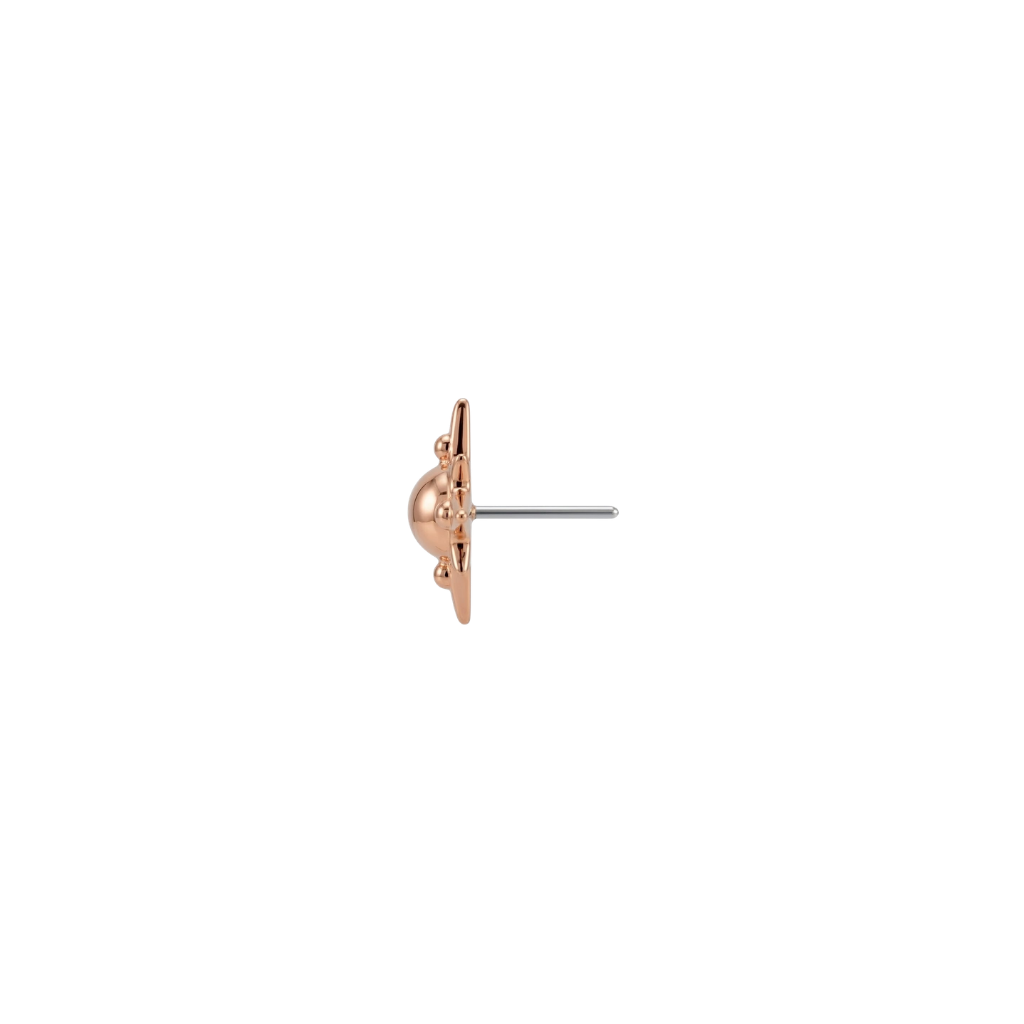 NorthStar Dome - 18K Gold Threadless End - piercing - zone.com