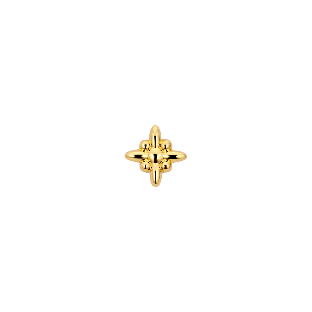 Northstar End - 18K Gold Threadless/Threaded End - piercing - zone.com