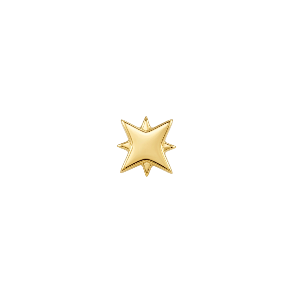 Northstar II - 18K Gold Threadless/Threaded End - piercing - zone.com