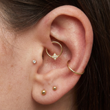 Emory Seamless Ring – 14K Gold Five-Gem Design