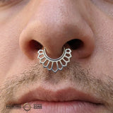 Marie Seamless Ring – 14K Gold Cup & Divot Design