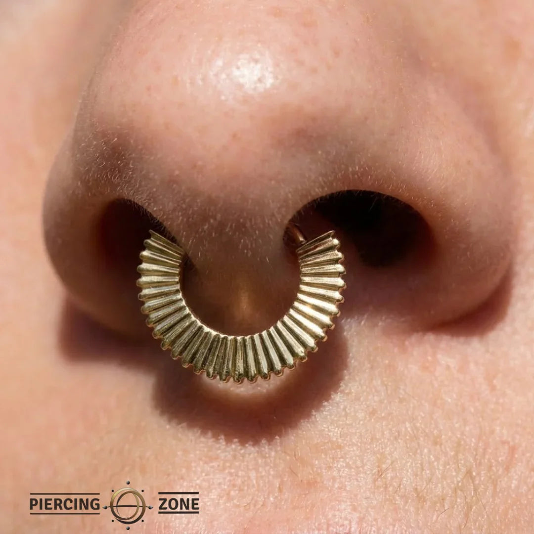 Elora Double-Sided Seamless Ring – 14K Gold Sandblasted Design