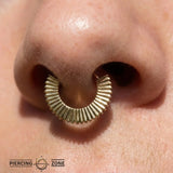 Elora Double-Sided Seamless Ring – 14K Gold Sandblasted Design