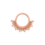 Ani Seamless Ring – 14K Gold Cup & Divot Design