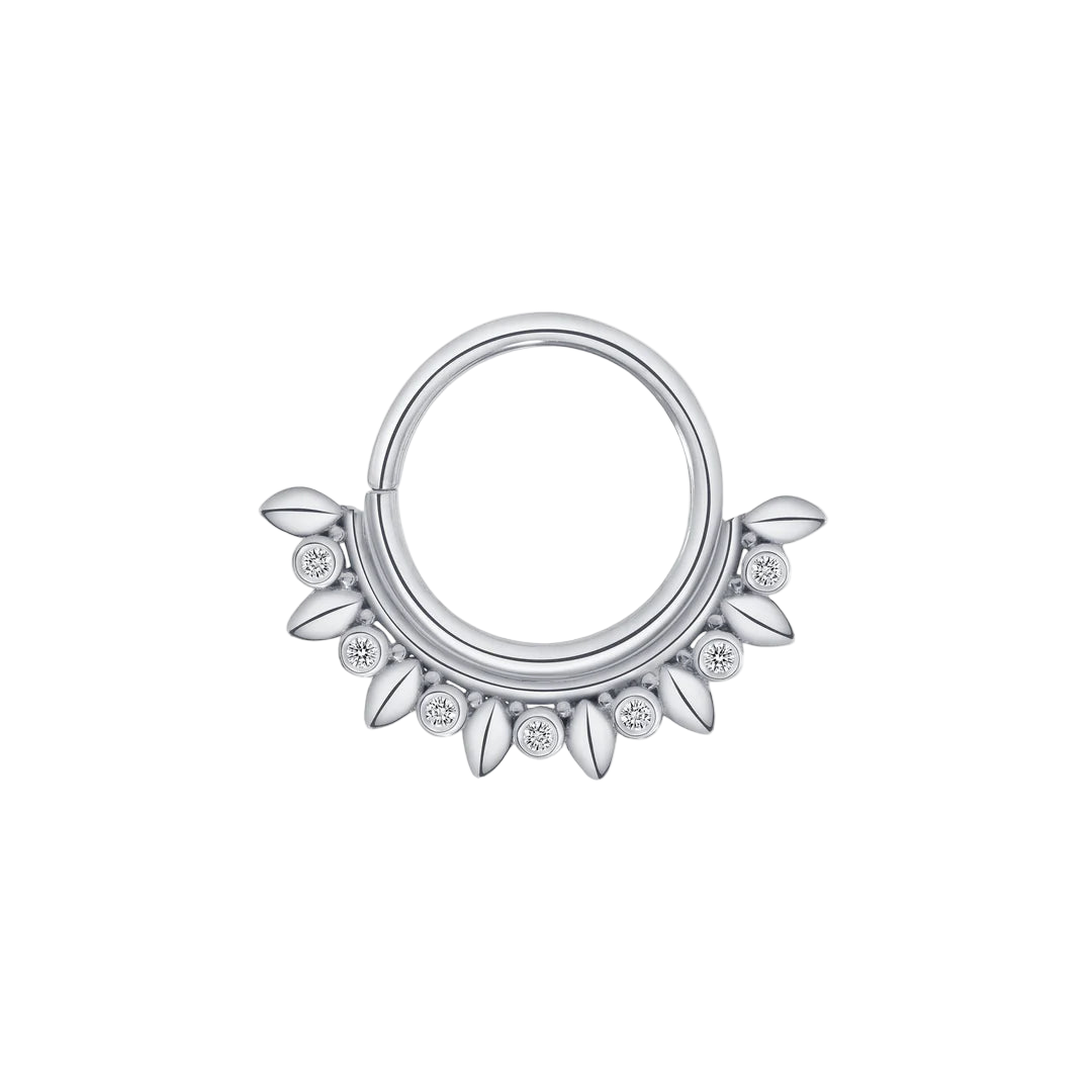 Ani Seamless Ring – 14K Gold Cup & Divot Design